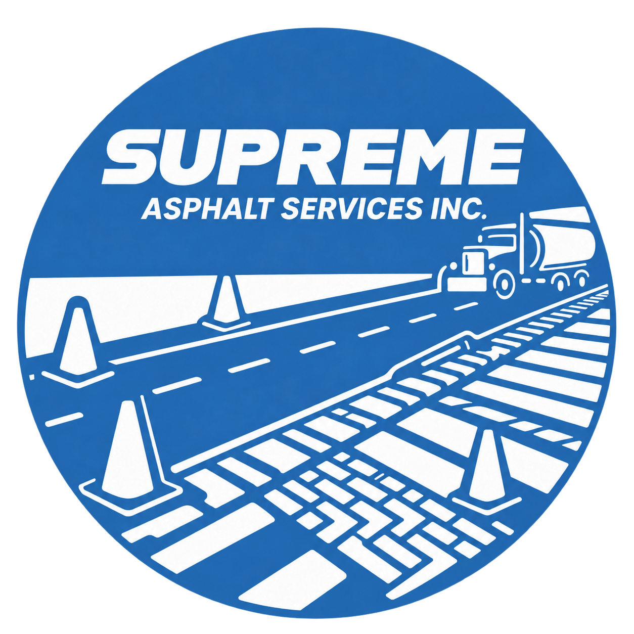 Supreme Asphalt Services Inc. circular company badge